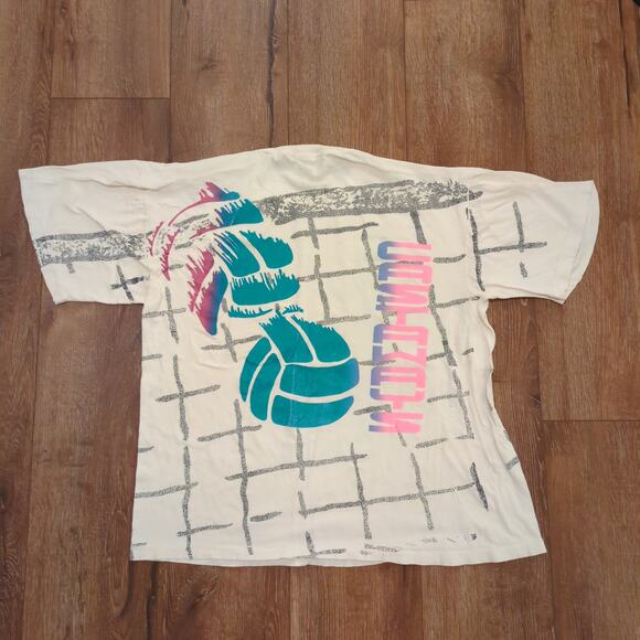 VTG Volleyball Castaways Sport Adult XL Shirt Beach Ocean Surf Cali Florida AOP - Picture 6 of 7